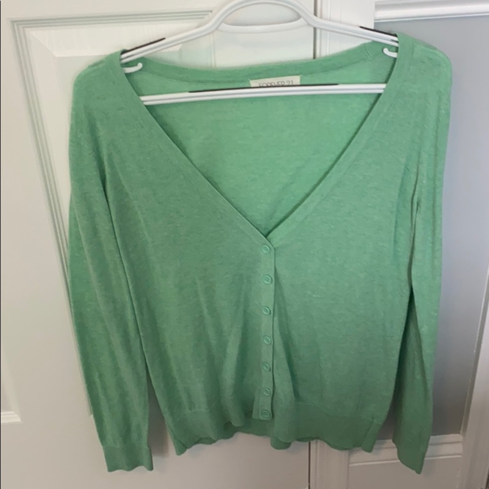 Mint green cardigan